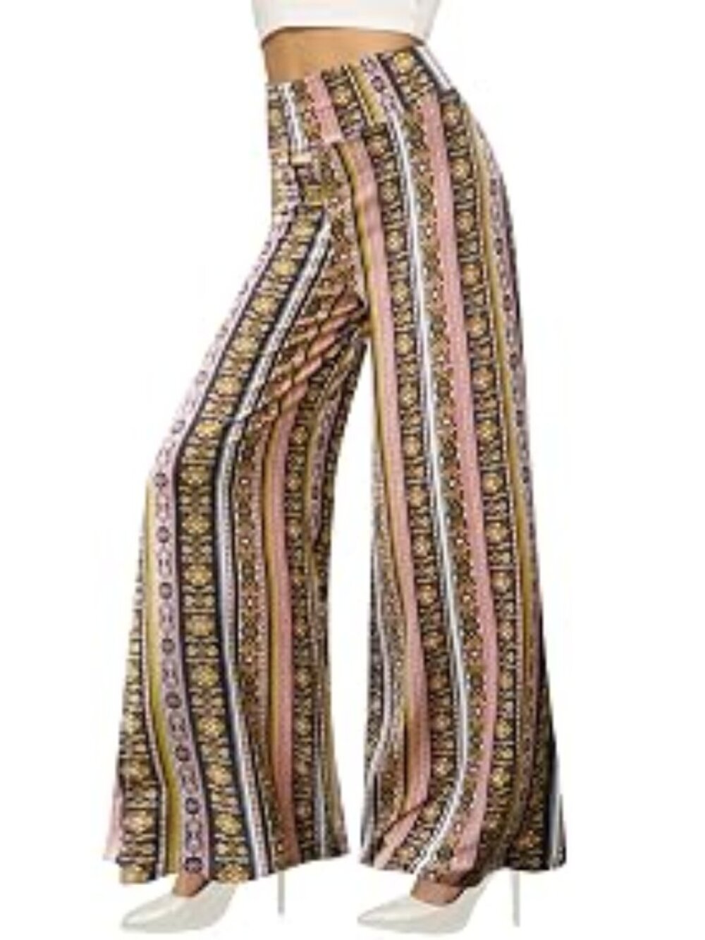 "Ogee Gold" NEW Womens Stretchy Wide Leg Lounge Palazzo Pants Size 3XL